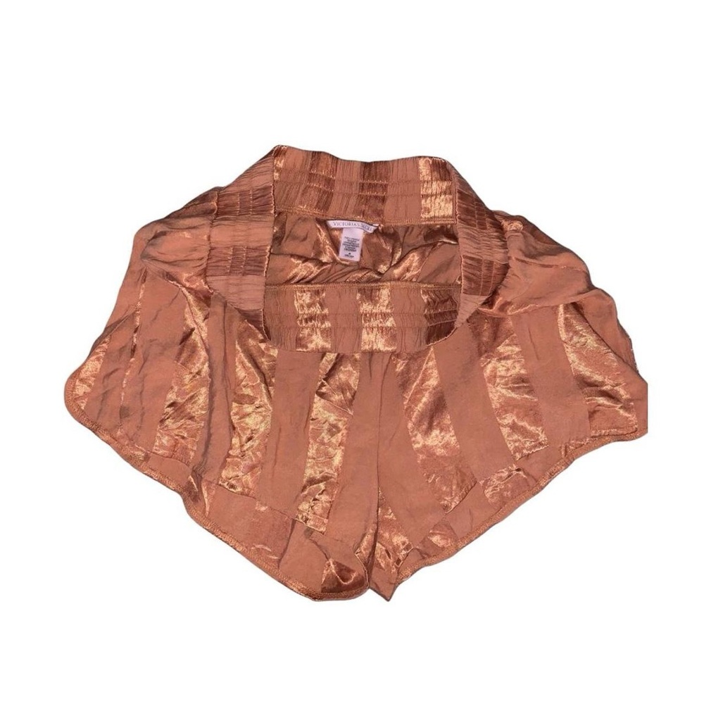 💚 Victoria secret metallic orange striped sleeping shorts